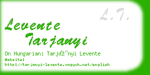 levente tarjanyi business card
